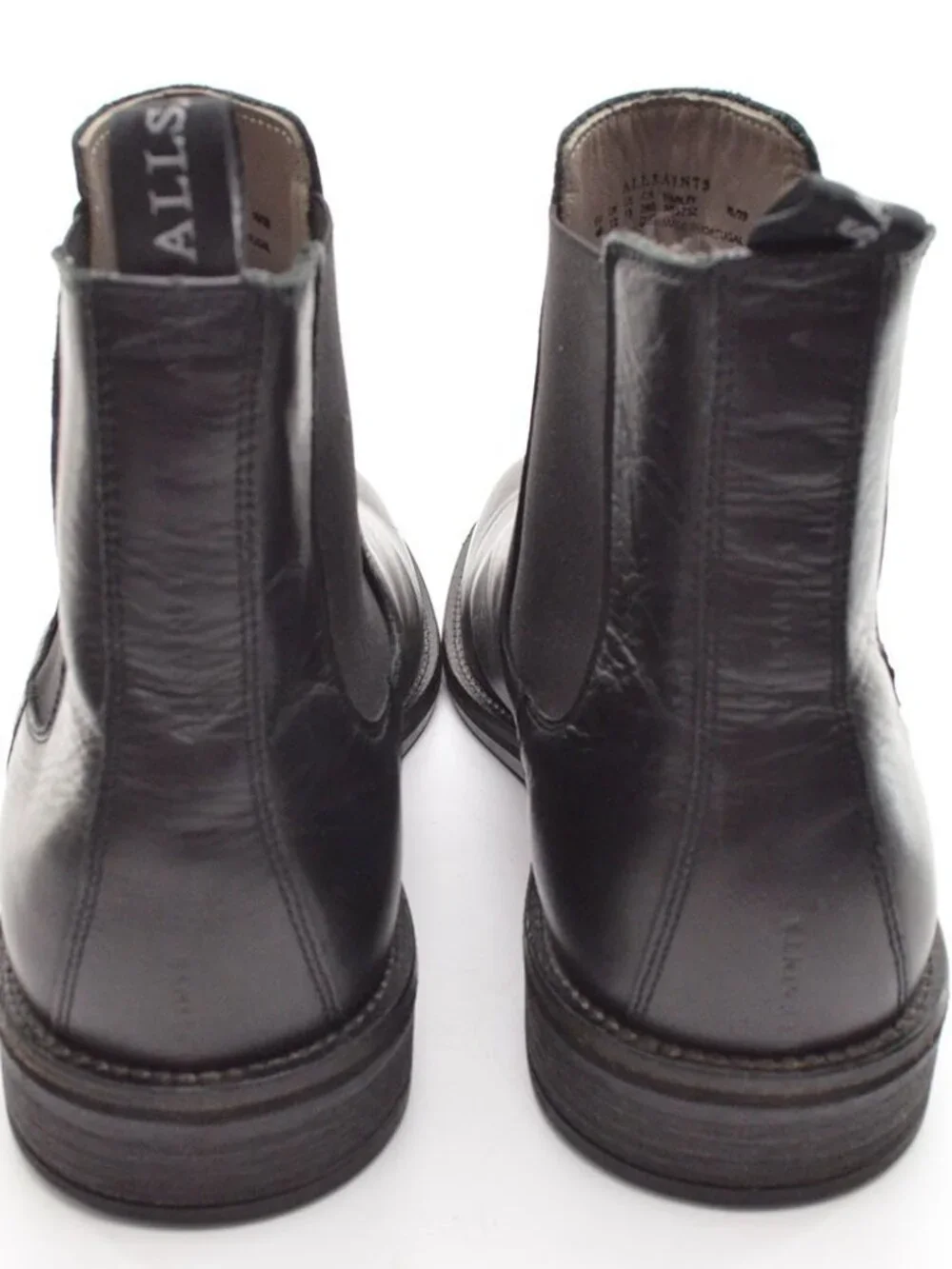 Men All Saints Harley Black Chelsea Boots 46 / 13 M